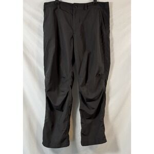 Eddie Bauer Men's Black Nylon Pants 40x32 Lightweight Travel Outdoor Hiking